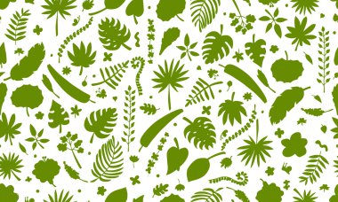 Tropik bitkiler, kusursuz desenler.