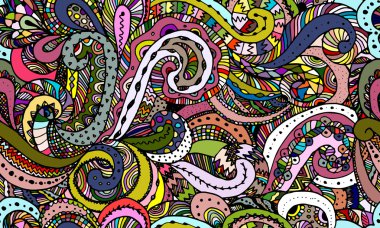 Soyut zentangle arka plan, kroki tasarımınız için