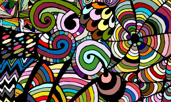 Zentangle fondo abstracto, boceto para su diseño — Vector de stock