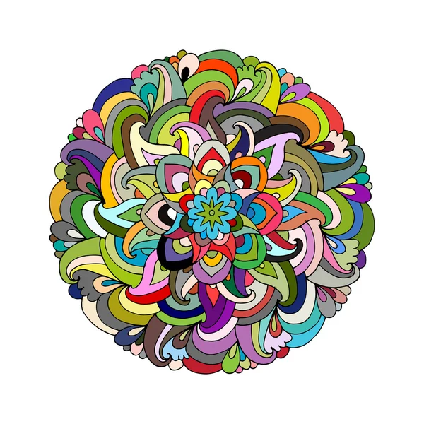 Mandala ornament, barevný vzor pro váš design — Stockový vektor