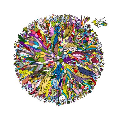 Tasarımınız için tropikal çerçeve çiçek