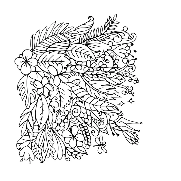 あなたの設計のための熱帯の花のフレーム — ストックベクタ