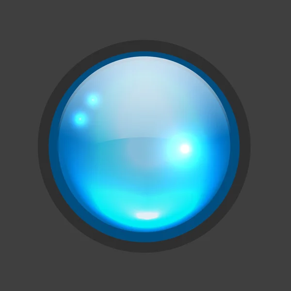 Bouton rond brillant pour votre design — Image vectorielle