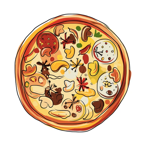 Pizza, tasarımınız için kroki