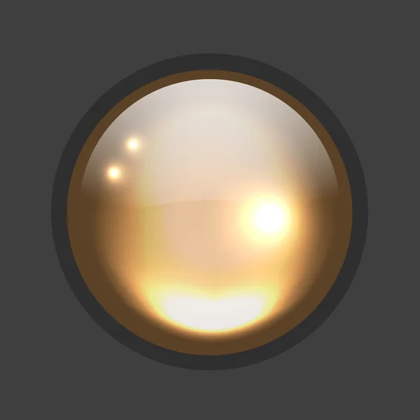 Bouton rond brillant pour votre design — Image vectorielle