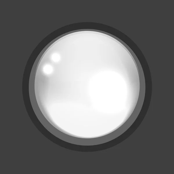 Bouton rond brillant pour votre design — Image vectorielle