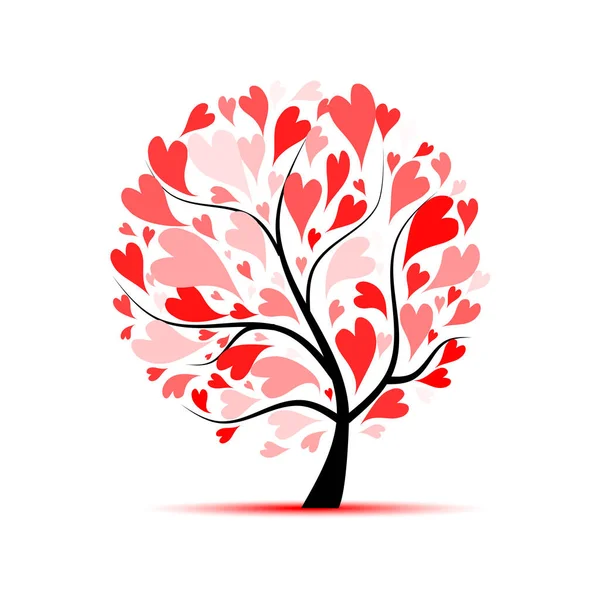 Love tree for your design Stock Vector