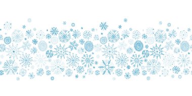 El çizimi kar taneleri, dizaynınız için pürüzsüz desen.