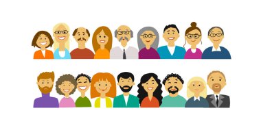 Bir grup insan, tasarımınız için arka plan