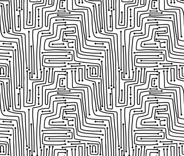 Seamless pattern. Computer circuit board. — Stock Vector