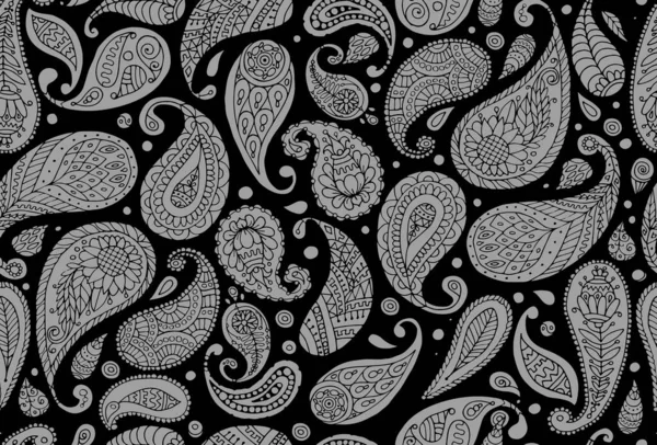 Paisley ornamento, patrón sin costuras para su diseño — Archivo Imágenes Vectoriales