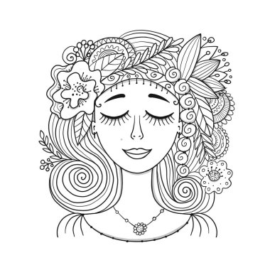 Tasarımın için güzel bir kadın portresi