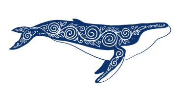 Etnik Süslü Vahşi Balina