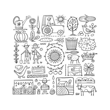 Tasarımınız için Organik Çiftlik Geçmişi. Hasat Festivali. Tarım koleksiyonu. Organik tarım ekosistemi. Taze ürünler, yerel olarak yetişmiş ve organik gıdalar. Çiftçi Pazarı.