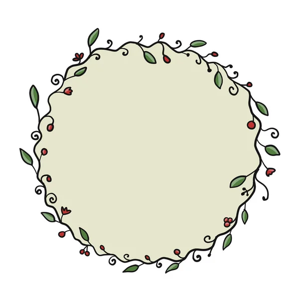Marco floral vectorial. Boceto para su diseño — Vector de stock