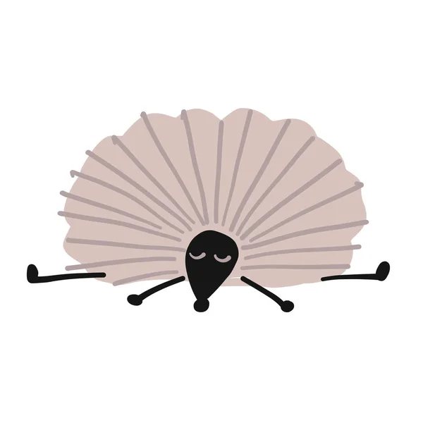 Yoga yapan kirpi. Tasarımın için komik bir karakter — Stok Vektör