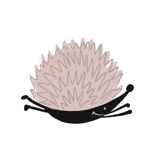 Hedgehog doing Yoga. Funny character for your design — Stock Vector