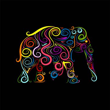 Fil süslemesi, tasarımınız için çizim