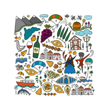 Abhazya Seyahati. Kültür ve İnsanlar. Tasarımınız için arkaplan