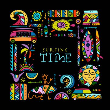 Sörf geçmişi. Tasarımın için kabile elementleri