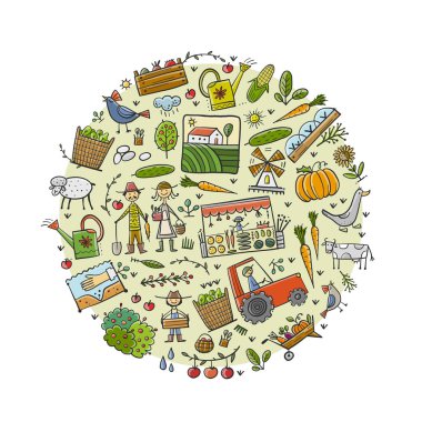 Tasarımınız için Organik Çiftlik Geçmişi. Hasat Festivali. Tarım koleksiyonu. Organik tarım ekosistemi. Taze ürünler, yerel olarak yetişmiş ve organik gıdalar. Çiftçi Pazarı.