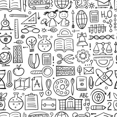 Okula geri dön. Sanat geçmişi. Tasarımınız için kusursuz Desen