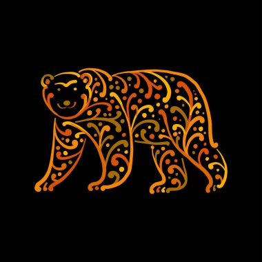 Creative bear shape. Ornamental Design vector Creative bear shape. Ornamental Design vector