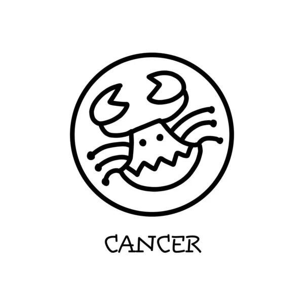 Cancer zodiac sign. Astrology symbol — Stock Vector