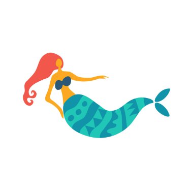 Denizkızı simgesi, beyaz üzerine izole