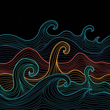 Soyut Deniz Arkaplanı. Tasarımınız için kusursuz Desen