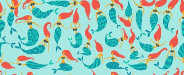 Deniz kızı koleksiyonu. Tasarımınız için kusursuz Desen