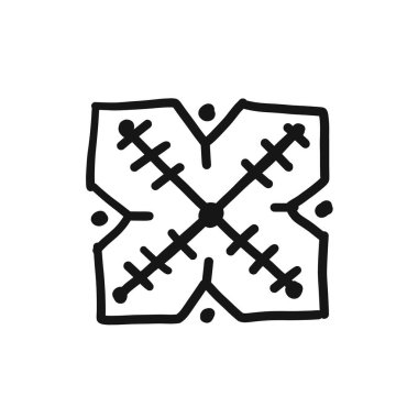 Etnik soyut süs, tasarımınız için sanat simgesi