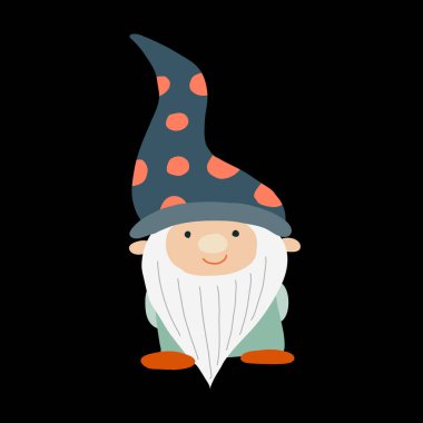 Bahçe cücesi. Dizaynınız için peri masalı karakteri