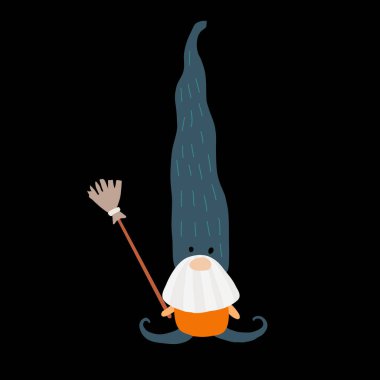 Bahçe cücesi. Dizaynınız için peri masalı karakteri