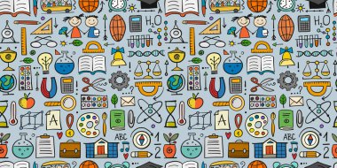 Okula geri dön. Soyut arkaplan. Tasarımınız için kusursuz Desen