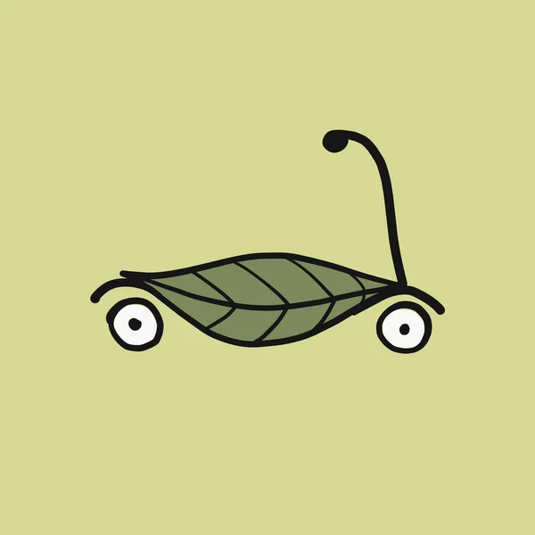 Icono de scooter abstracto para tu diseño. Concepto de transporte ecológico — Archivo Imágenes Vectoriales