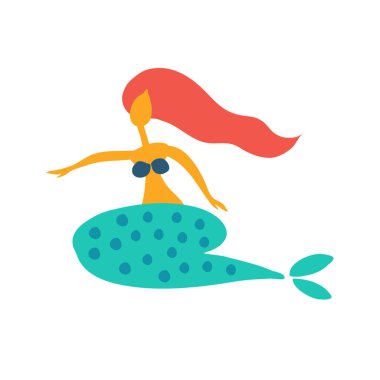 Denizkızı simgesi, beyaz üzerine izole