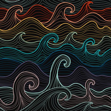 Soyut Deniz Arkaplanı. Tasarımınız için kusursuz Desen