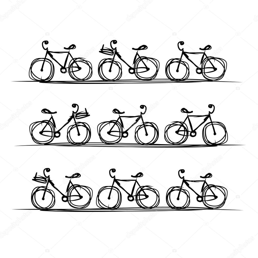 Bicycle collection, sketch for your design