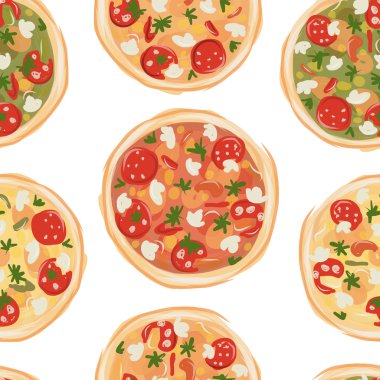 Pizza, tasarımınız için seamless modeli