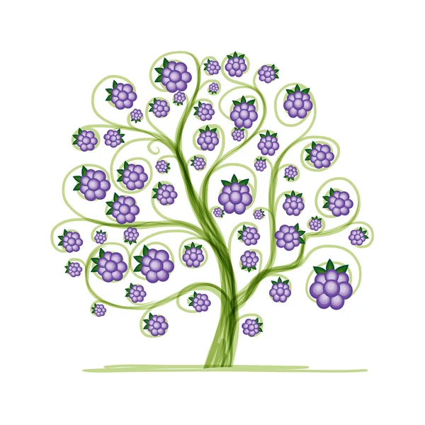 您设计的的黑莓树 — 图库矢量图片