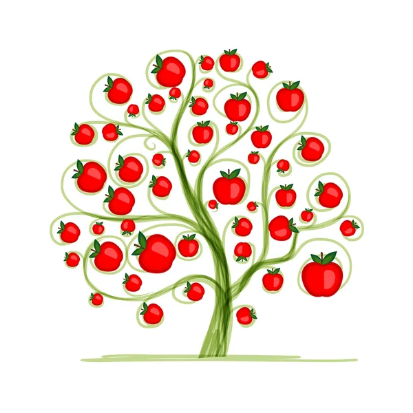 Apple tree pour votre design — Image vectorielle