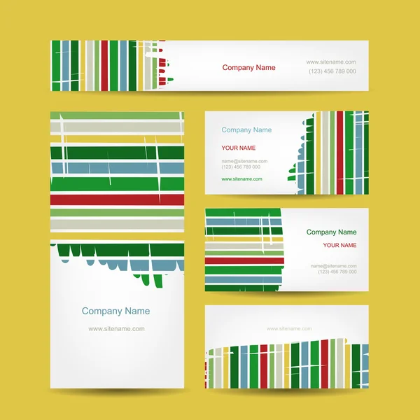 Conjunto de design de cartões de visita criativos abstratos —  Vetores de Stock