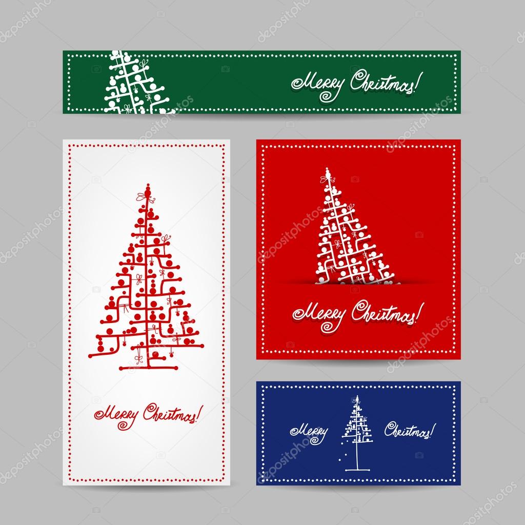 Christmas set for print cards