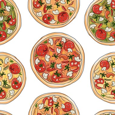 Pizza, tasarımınız için seamless modeli
