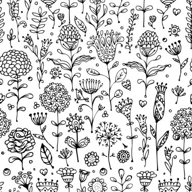 Çiçek desenli kroki tasarımınız için