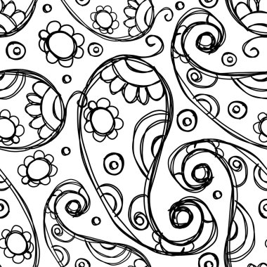 tasarımınız için vintage çiçek seamless modeli