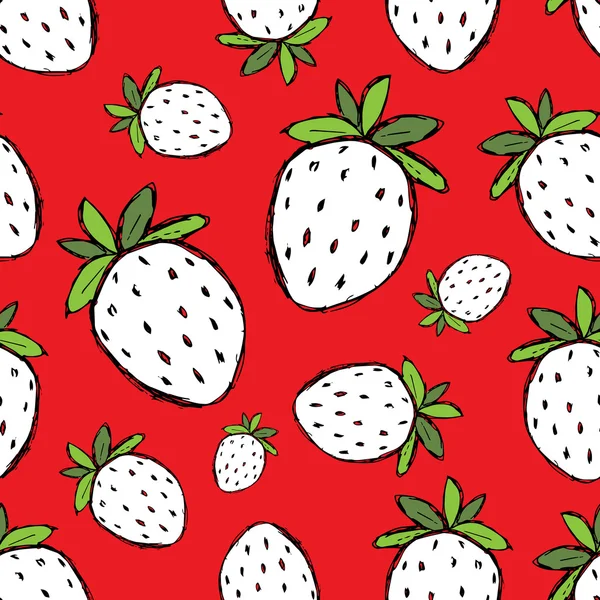 Strawberry seamless mönster för din design — Stock vektor