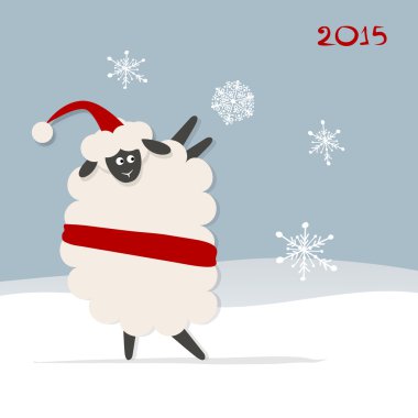 Komik koyun Noel, yeni yıl 2015 sembolü