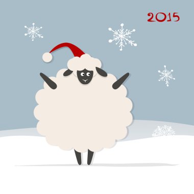 Komik koyun Noel, yeni yıl 2015 sembolü
